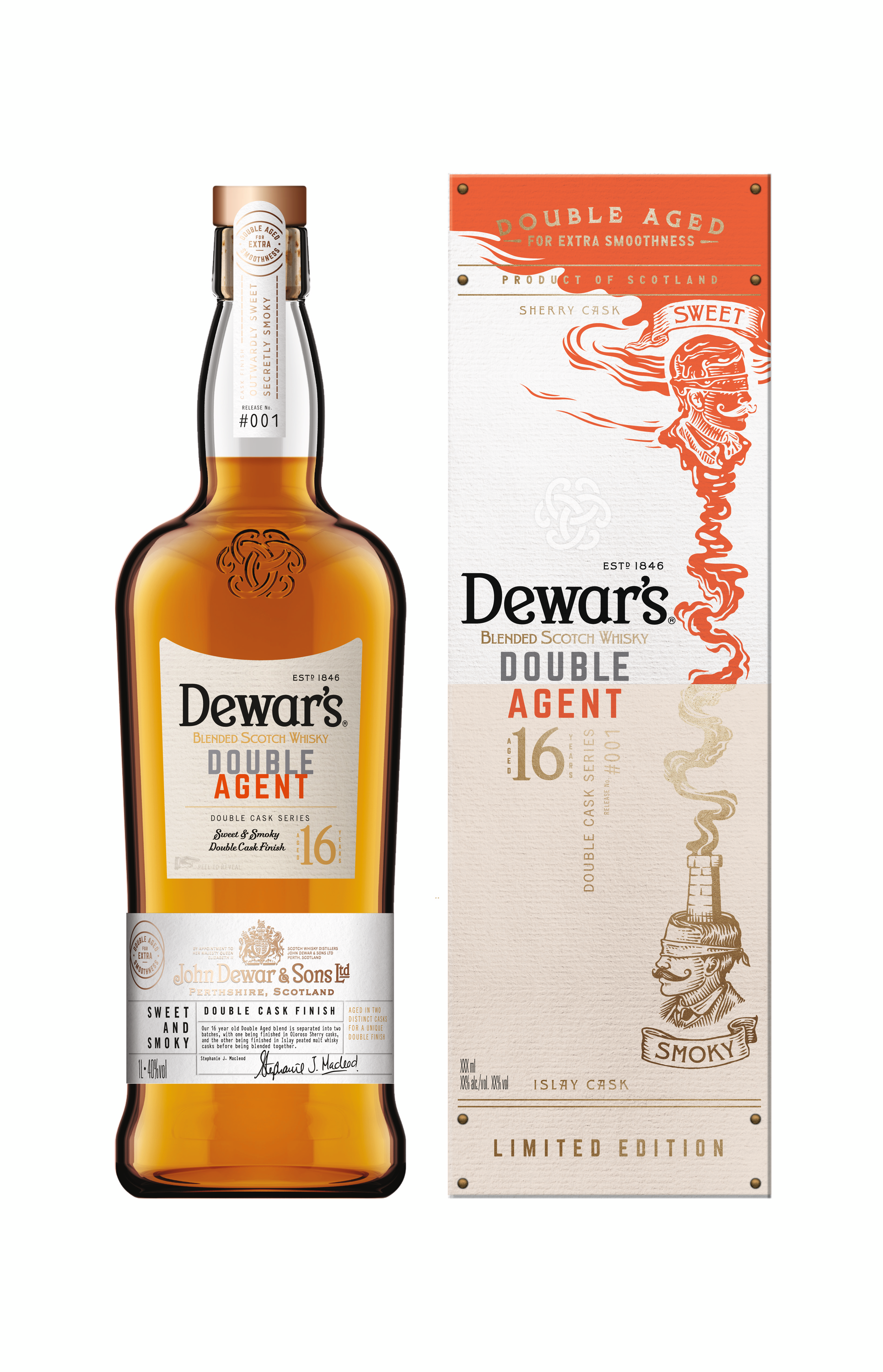 Dewar's 16 Year Old Double Agent 40% 1L - DFDS Dutyfree